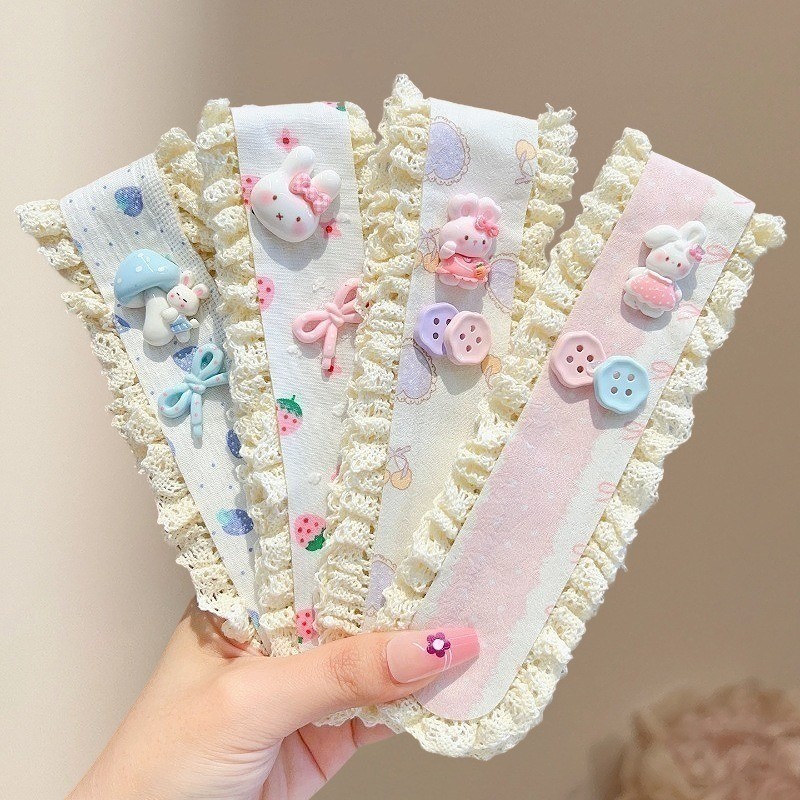 Băng Đô Miếng Dán Tóc Velcro Magic Dán Hoa Dễ Thương Thời Trang Hàn Quốc - Phụ Kiện Tóc