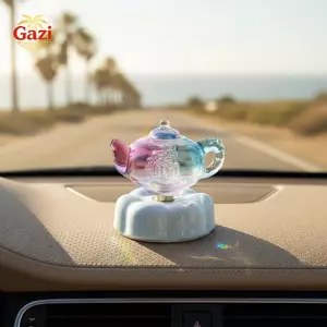 Ấm trà xoay bằng kính tráng men Trang trí mặt bàn thủ công sáng tạo Quà tặng lưu niệm tinh tế cho văn phòng tại nhà [VN]