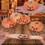 QEARY Halloween Bí Ngô Bóp Đồ Chơi, Kết Cấu Mềm Mại Co Giãn Pinching Squishy Fidget Đồ Chơi, Mới Lạ Lấp Lánh Đàn Hồi TPR Chậm Phục Hồi Thông Hơi Đồ Chơi Đảng