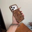 Dành Cho iPhone 17 Pro Max 16 15P Thời Trang Vàng Da Báo IMD Craft TPU Mềm Bảo Vệ Chống Sốc Vỏ Điện Thoại Có Dây Xích Chống Mất Chống Trầy Xước Vỏ Chống Bụi Bẩn