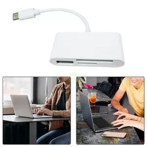 Btsg Đầu đọc thẻ USB C Đầu đọc thẻ nhớ TF Đầu nối chuyển đổi Đọc đồng thời cho máy tính xách tay Phụ kiện máy tính