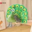 Mô phỏng đẹp Peaco Đồ chơi sang trọng Màu xanh lá cây Peaco Spread Tail Thú nhồi bông mềm Gối Quà tặng sinh nhật cho trẻ em VN