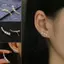 PYCOU Zircon Bông Tai, Bông Tai Ngôi Sao Hoa Hình Học Sáng Bóng, Phụ Kiện Thời Trang Nữ Thiết Kế Niche Hợp Kim Kẽm Cong Bông Tai Trang Sức Dự Tiệc