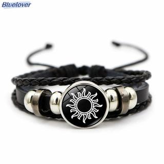 Bluelover 2 Chiếc Dạ Quang Cặp Đôi Vòng Tay Mặt Trăng Mặt Trời Có Thể Điều Chỉnh Bện Vòng Tay Tình Bạn Thời Trang Lãng Mạn Trang Sức Quà Tặng Sinh Nhật Mới