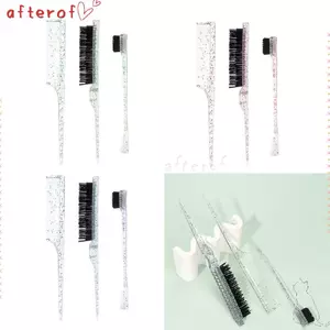 AFTEROF 3 Cái / bộ Bộ Bàn Chải Slick, Bàn Chải Lông Trong Suốt Chải Lông, Dụng Cụ Tạo Kiểu Cho Cạnh Mặt Sau Chải Lược Lược Đuôi Chuột
