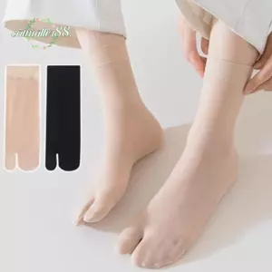 Tất ngón chân CATMALLER88, Tất ống giữa siêu mỏng thoáng khí, Tất nén màu trơn gợi cảm cách ngón chân thời trang dành cho nữ
