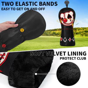 Vỏ bảo vệ câu lạc bộ Golf không thêu 1 Vỏ Gỗ Sắt PU Chống Thấm Nước Chống Mài Mòn Bóng Nắp