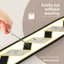 Tấm ốp chân tường tự dính SUNKISSD, Chất liệu PVC Tấm đế dày chống thấm nước, Họa tiết đá cẩm thạch Thiết kế tự dính Tính năng có thể tháo rời Ván lót PVC