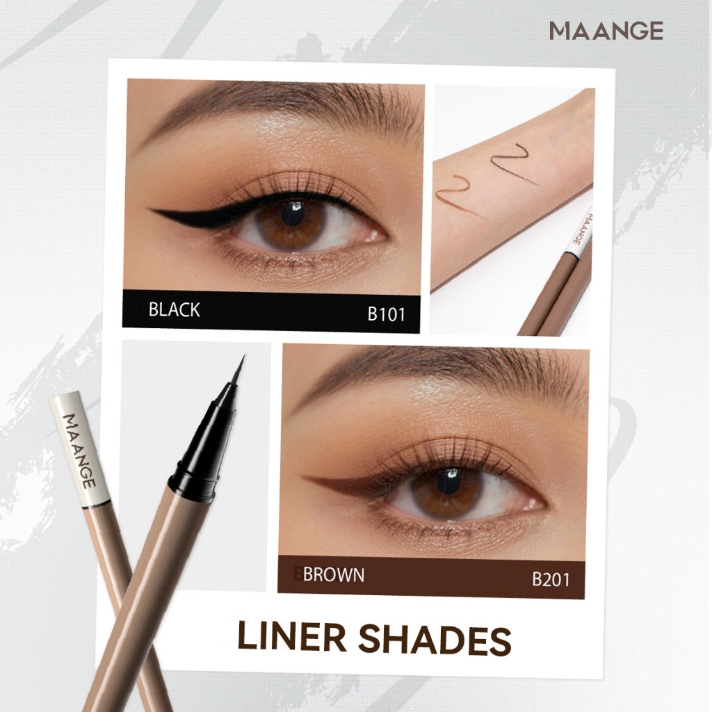 Bộ trang điểm mắt MAANGE Mascara kẻ mắt Ultra Tipis không thấm nước lâu trôi