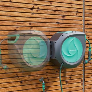 Bộ vòi tưới cây tự thu dây  Auto Hose reel ZH05: ống 16mm 4 lớp chống gập xoắn, dễ di chuyển.