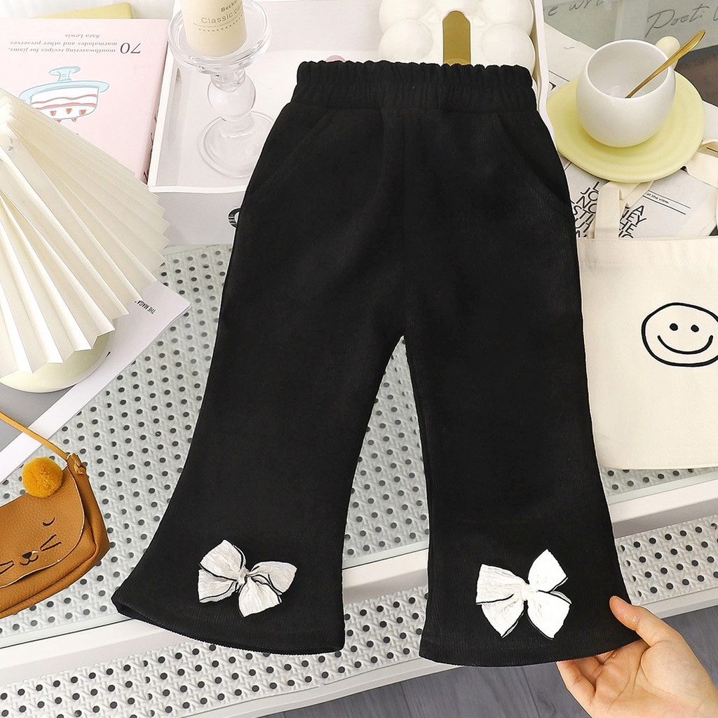 ​Quần loe bé gái Quần legging mặc ngoài mùa thu cỡ 90-150​ 0IWH