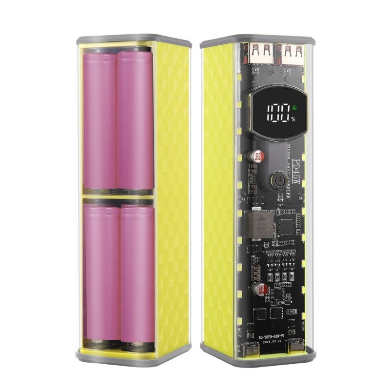 Bộ xây dựng mô-đun ngân hàng có thể sạc lại PCF * 18650 Cổng đôi sạc nhanh