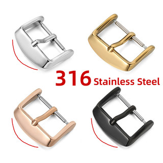 12-22mm 316L Thép Không Gỉ Khóa Đồng Hồ Bạc Đen Hoa Hồng Vàng Khóa Đồng Hồ Thay Thế Cho Da Cao Su Silicon Dây Đeo Đồng Hồ Khóa 12 / 14 / 16 / 18 / 20 / 22mm