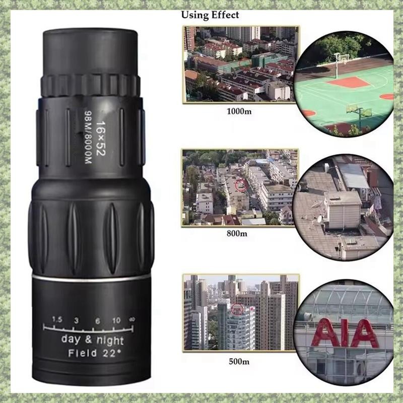 Ống nhòm zoom 16x52 xem xa ban ngày và ban đêm, phù hợp cho việc theo dõi chim và cắm trại