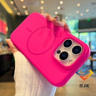 Ốp Điện Thoại Silicon Màu Đỏ IP 17 Series Mới Cho IPhone 17 Pro Max 11 12 13 14 15 16Pro Max Plus 17 Air 16e Vỏ Cứng Khung Ống Kính Lỗ Lớn Từ Tính Vỏ Chống Sốc