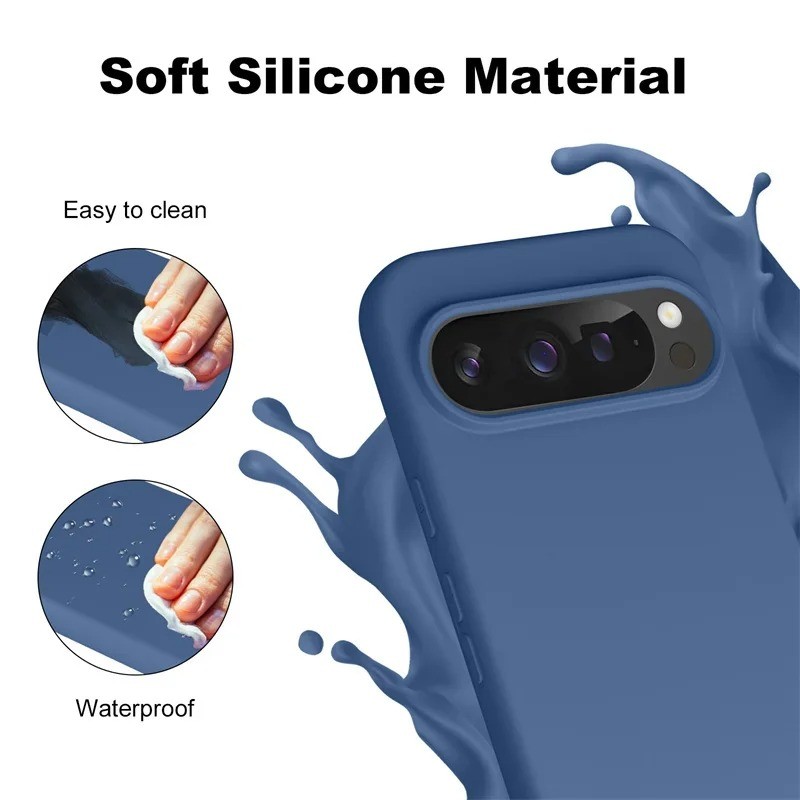 Ốp mềm silicon cho Google Pixel 7a/7/8a/8 Pro/8 Pro XL/10/9a/9 Pro XL, siêu mỏng, chống sốc, bảo vệ