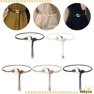 Thắt lưng thắt nút MIKYCO da PU, khóa kim loại - phụ kiện thời trang dành cho váy và quần áo