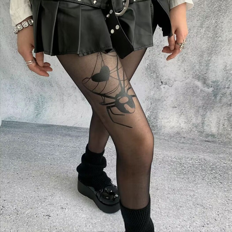 Quần Halloween Spandex siêu căng, thiết kế nhện Gothic, thân thiện với làn da