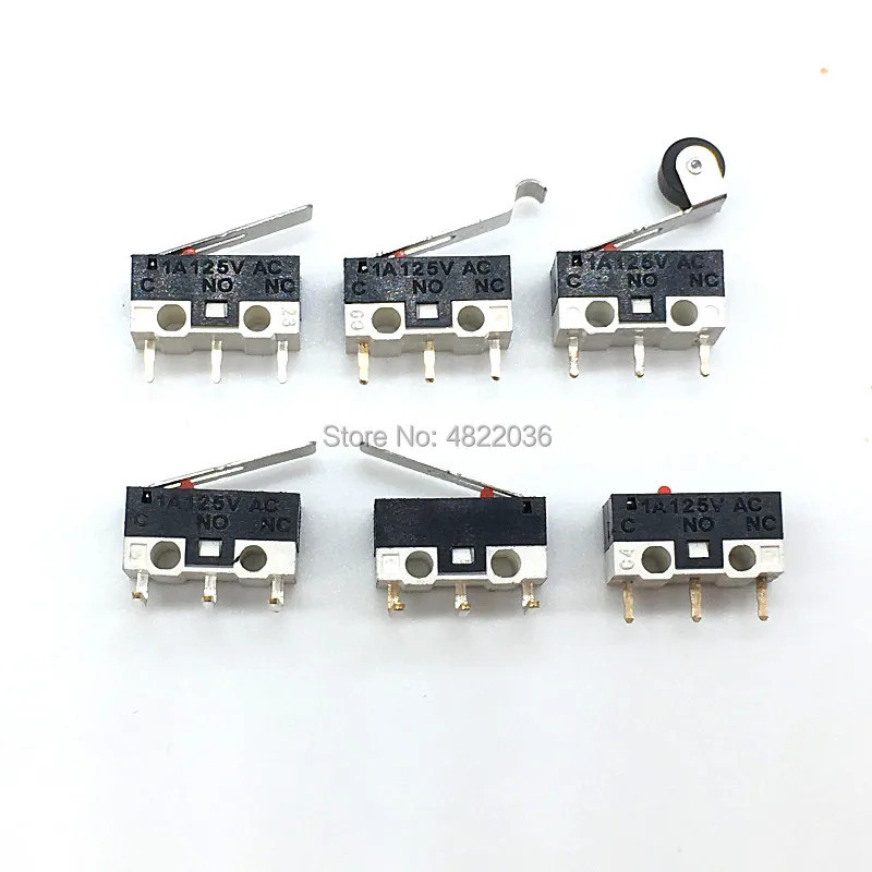 10 Chiếc Công Tắc Giới Hạn Mini Micro Switch 1A 125VAC Chuột Switch 3 ...