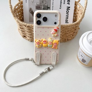 Hoạt Hình Dễ Thương 3D Starman Wave Point Da Mềm Wrsit Dây Đeo Ốp Lưng Điện Thoại iPhone 17Promax 17Pro 11 12 13 14 15 Pro 16 Pro Max 15Plus Chống Sốc Nữ Điện Thoại Di Động