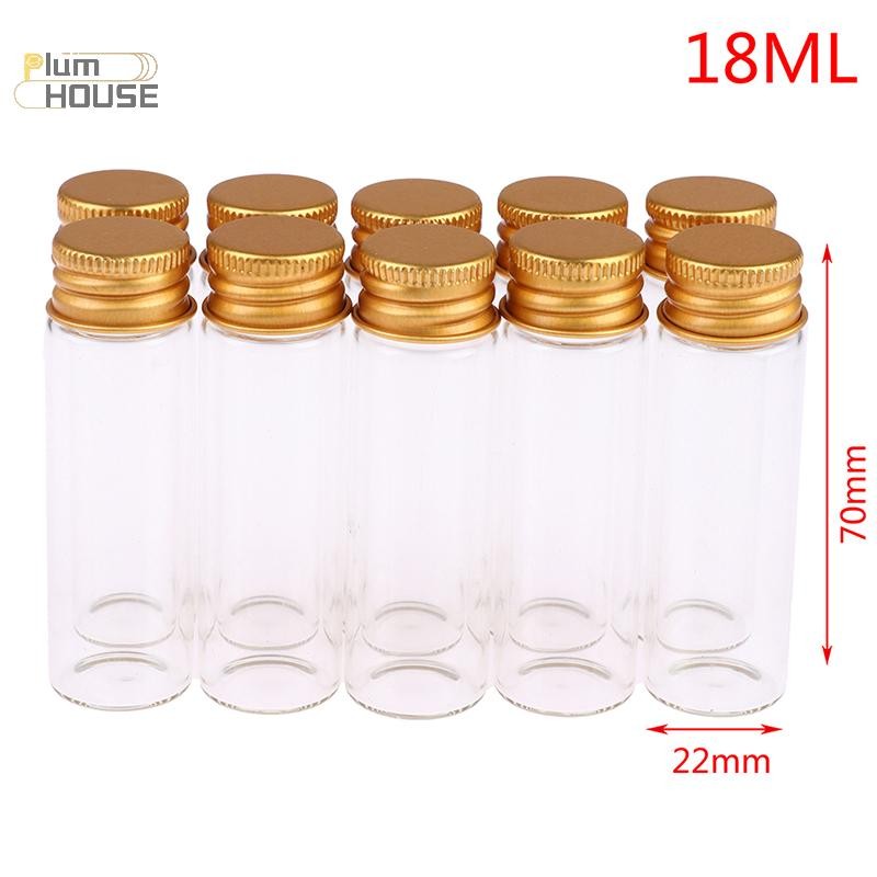 PlumHOUSE 10 Cái 5 / 7 / 10 / 14 / 18 / 20ML Chai Thủy Tinh Nhỏ Lọ Thủy Tinh Kín Chai Chúc Bình VN