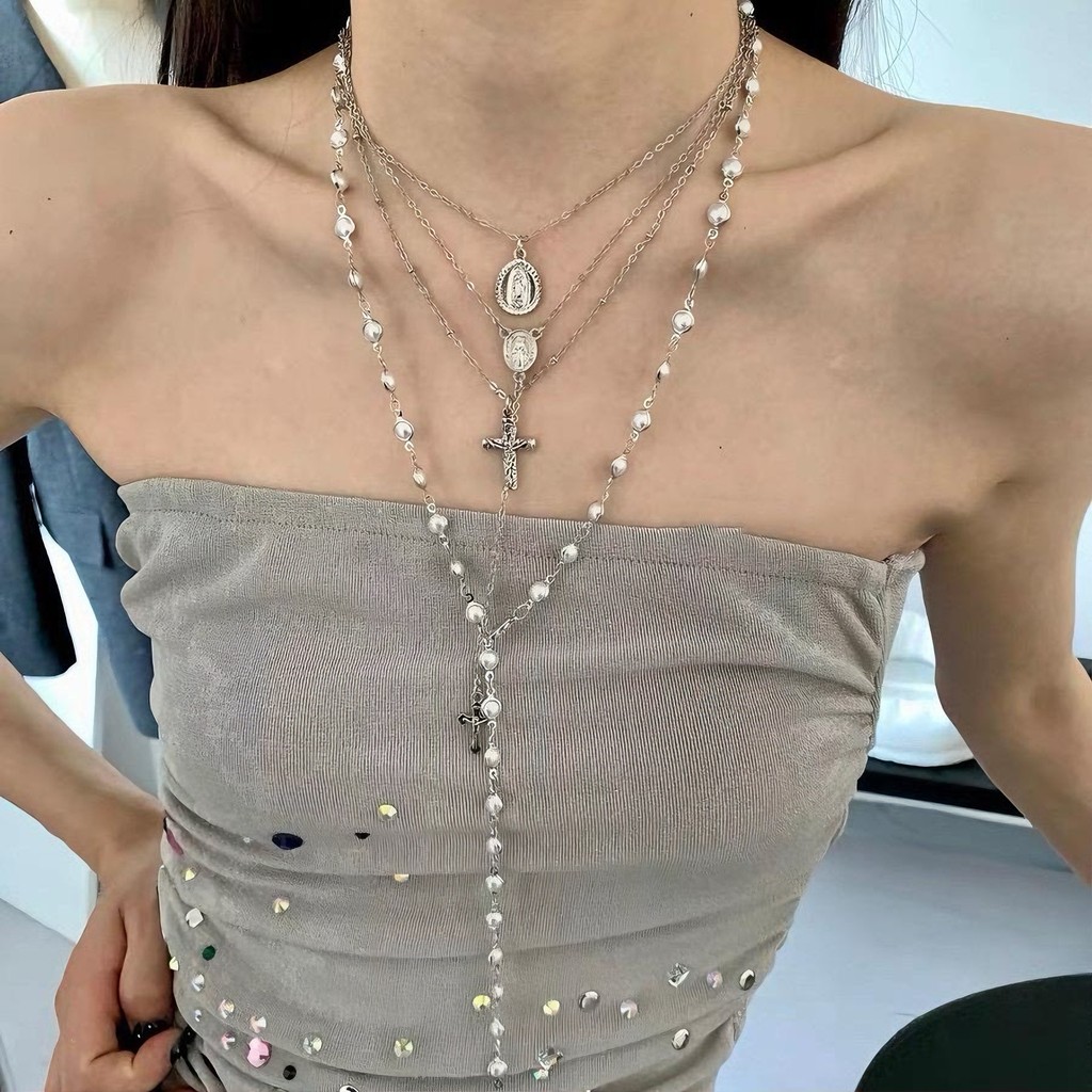 Vòng cổ đeo chéo đa năng dành cho nữ Châu Âu và Mỹ