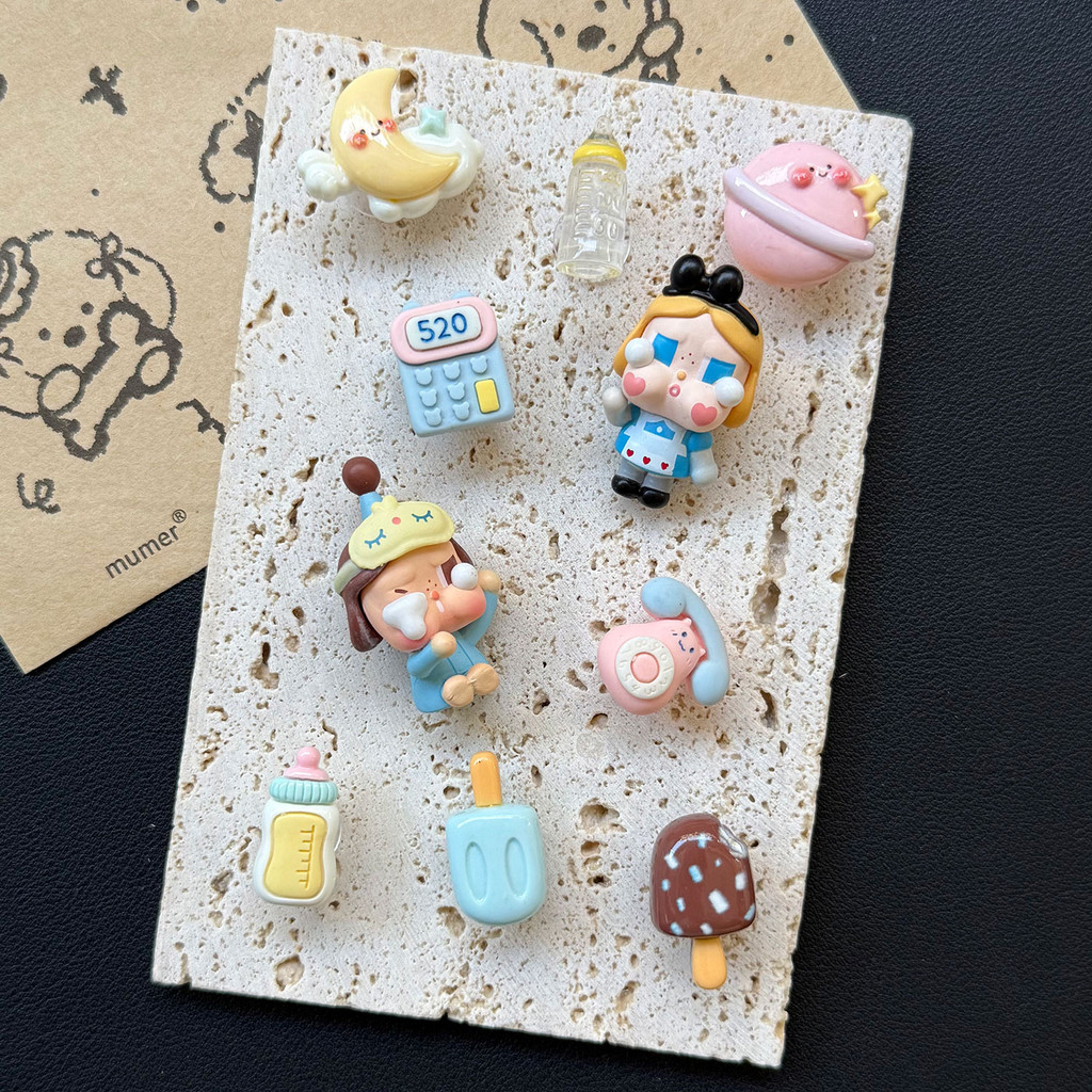 Phụ kiện Pop Mart Crybaby lỗ dễ thương, hoa Crocs cao cấp, DIY tháo rời, Zhibixing Busch