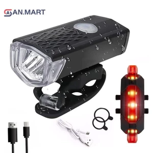 Bigdealssuper Xe Đạp Đèn USB LED Sạc Bộ Xe Đạp Đường Bộ Phía Trước Đèn Pha Đèn Pin Đi Xe Đạp Đèn Phụ Kiện Đi Xe Đạp Siêu