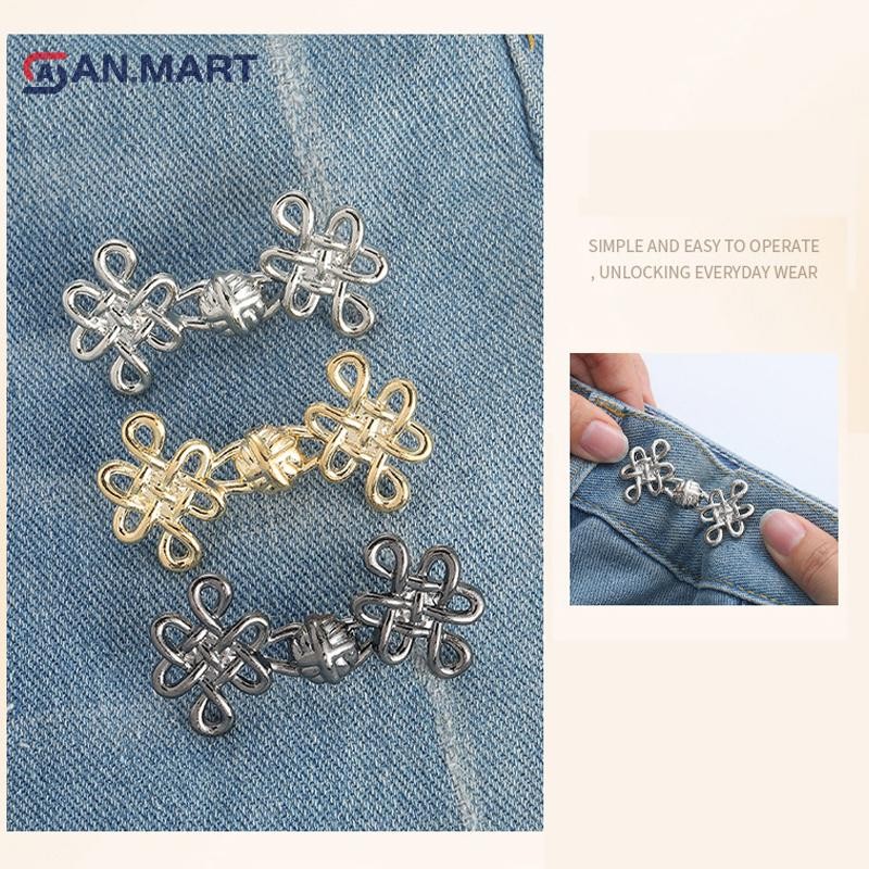Bigdealssuper Thắt Lưng Trung Quốc Khóa Thắt Lưng Quần Có Thể Tháo Rời Kẹp Thắt Lưng Thắt Lưng Kim Loại Nút Chụp Cho Quần Jean Trang Trí Siêu