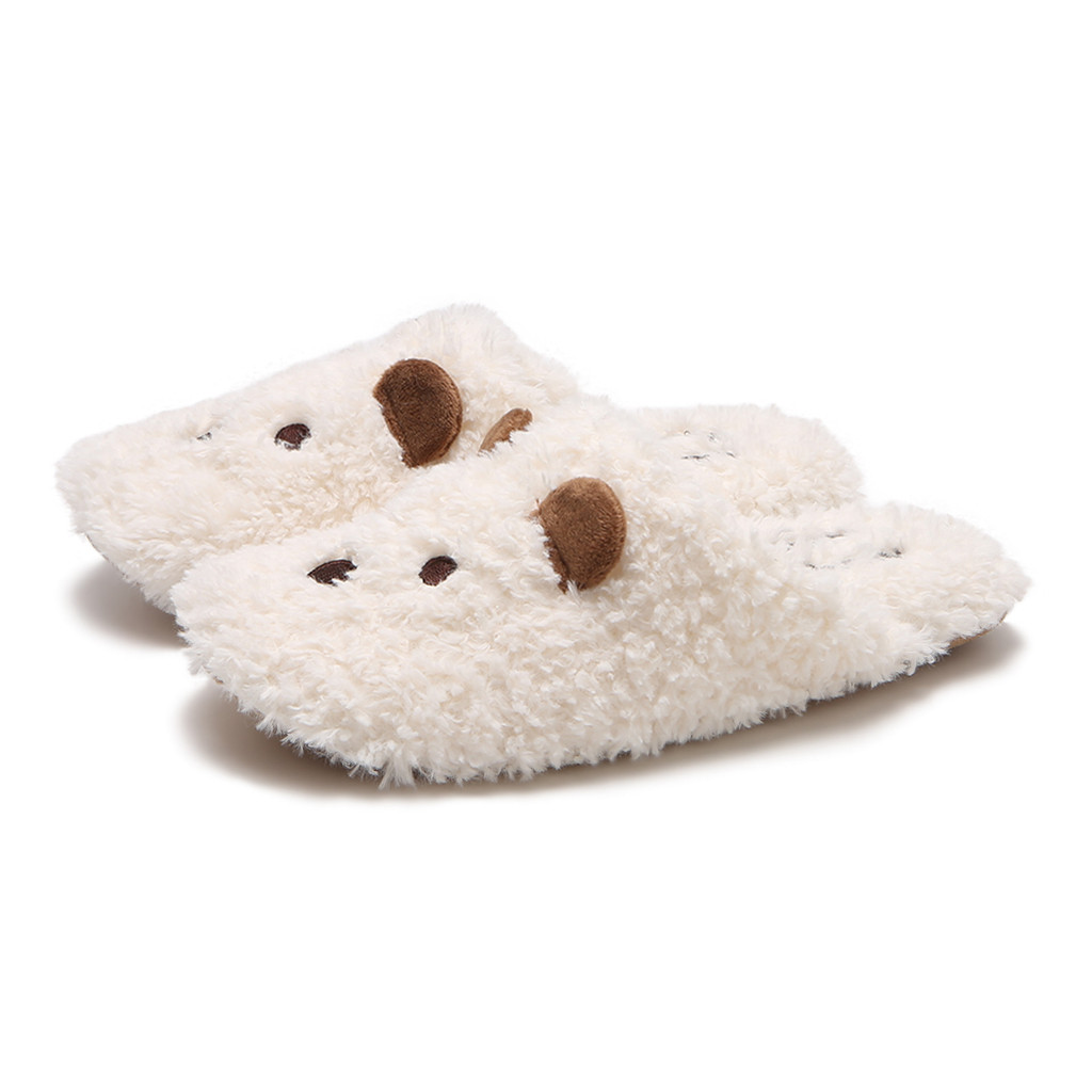XIXITIAO Dép Cotton Dễ Thương Chó Con Nam Nữ Ấm Áp Thoải Mái Mùa Đông Nhà