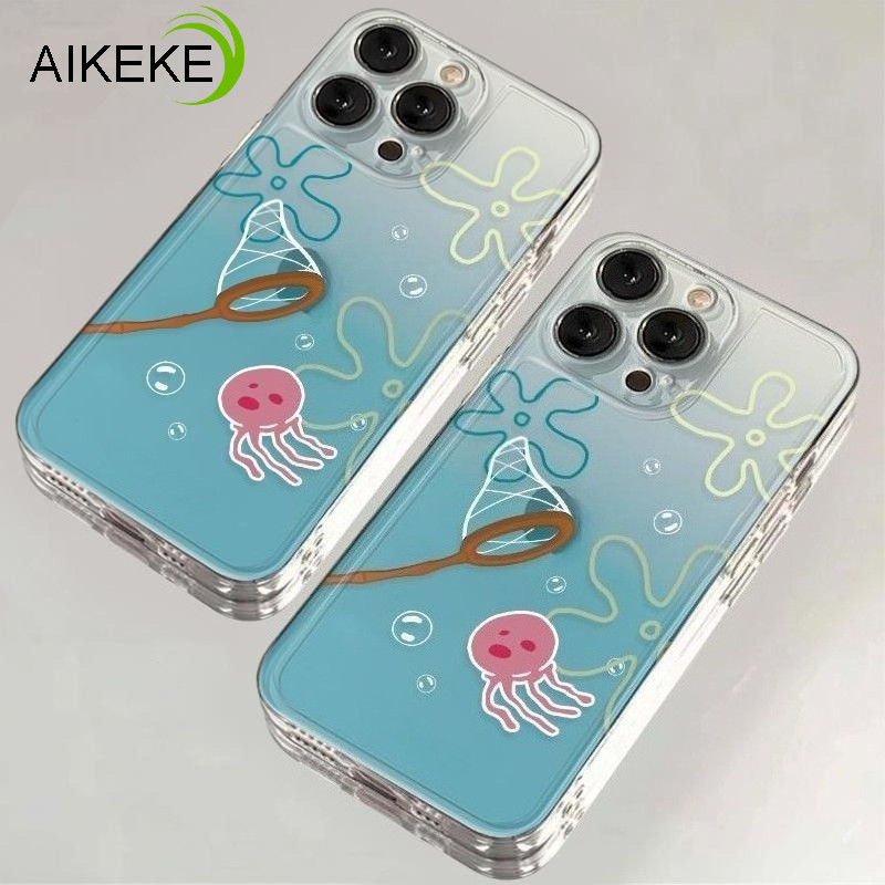 Ốp Điện Thoại Hoạt Hình Đại Dương Cho iQOO Z10 Z9 Turbo Pro Plus Lite Z9X Z8 Z8X Z7 Z7X Z7i Z6 Z6X Z5X Z5 Z3 Z1 Pro Z1X 5G 4G Vỏ Mềm Chống Sốc sứa Dễ Thương