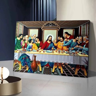 Bức tranh nổi tiếng của Leonardo Da Vinci _ Bữa tối cuối cùng _ In vải Tranh nghệ thuật treo tường hiện đại Phòng khách Trang trí phòng ngủ Poster