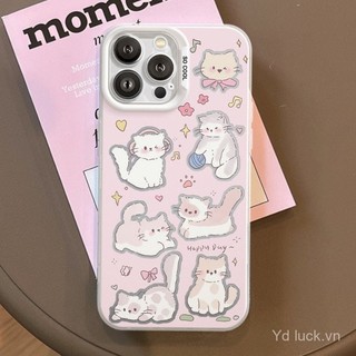Cat Music Đơn Giản Dễ Thương Thời Trang Hợp Thời Trang Ốp Lưng Điện Thoại Thích Hợp Cho iPhone 17promax 14pro 13pro max 15plus 16 11pro 17air 15 13pro Ốp Chống Sốc