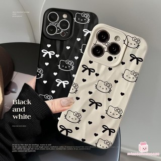 Ốp Lưng Cho Iphone 15 13 11 16 12 14 Pro Max 16 15 Plus XS X XR MAX Hoạt Hình Dễ Thương Hello Kitty Trái Tim Tình Yêu Nơ Nút Thắt Lưng Mềm
