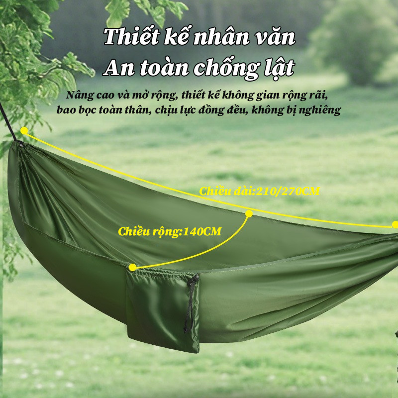 Võng Du Lịch Camping Ngoài Trời – Võng Vải Canvas Gấp Gọn, Siêu Bền, Thoáng Mát, Dã Ngoại Cắm Trại / Câu Cá