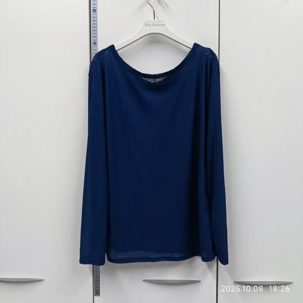Milyfashion Phong Cách Mới Xù Vai Chống Nắng Dài Tay T Rời Mỏng Hơn Nhìn Đơn Giản Top Quần Áo Nữ
