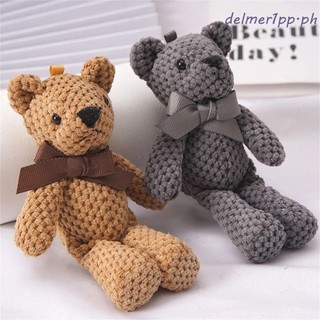 DELMERHOME Gấu Đồ Chơi Nhồi Bông 15cm Chìa Khóa Dễ Thương Mặt Dây Chuyền Đồ Chơi Trang Trí Tiệc Cưới Trang Trí Thú Nhồi Bông