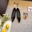 TT Mũi Nhọn Giày Đế Bằng Giày Nữ Phù Hợp Với Giày Da Mềm Slip-On Thời Trang Giày Da Nhỏ Giày Da Thật Chính Hãng