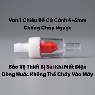 Van 1 Chiều Cho Máy Sủi Oxy Hồ Cá 4-6mm Chống Nước Chảy Ngược