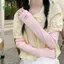 Tay áo lụa băng chống nắng UV Vỏ cánh tay mùa hè In hình bướm Nhẹ Qui khô cho thể thao ngoài trời Đi bộ đường dài