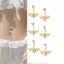 Siyuyan Pha Lê Ngôi Sao Rối Bụng Nút Nhẫn Thép Không Gỉ Dainsty Zircon Rốn Nhẫn Bụng Xuyên Cơ Thể Trang Sức VN