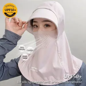 PNPIA- Mũ Mới Cho Nữ Mùa Hè, Bảo Vệ Ne, Bảo Vệ Mặt, Đi Xe Đạp, Mũ Chống Nắng, Chống Tia UV, Tích Hợp Mặt nạ