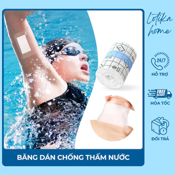 Cuộn Băng Dính Y Tế Chống Thấm Nước LOTIKA Dán Vết Thương Đủ Hình Xăm Dán Bảo Vệ Vết Thương Dễ Sử Dụng