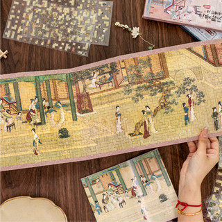 ENWEI 19 Cái [Relic Treasures Series] Nhãn dán phong cảnh Thousand Li Rivers Mountains Han Palace Spring Porcelain Bloom Orchid Pavilion Preface