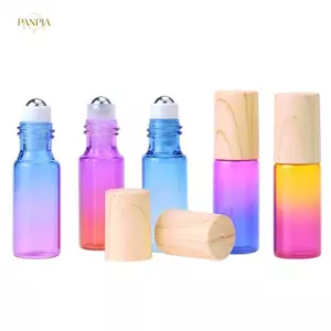 PNPIA- Chai lăn thủy tinh 5ml Chai lăn rỗng màu Gradient cho bộ du lịch