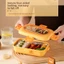 Hộp đựng bánh Hamburger bằng thép không gỉ YB2 có thìa & nĩa Hộp cơm cho học sinh Hộp trái cây