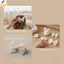 < YEI > Bộ kẹp tóc hoa màu be dễ thương Ren nơ họa tiết thỏ Phụ kiện tóc chống trượt cho bé gái Bộ quà tặng ngày trẻ em mới