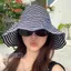 Mũ ngư dân vành rộng Mũ chống nắng sọc màu nhẹ để sử dụng ngoài trời mùa hè mới