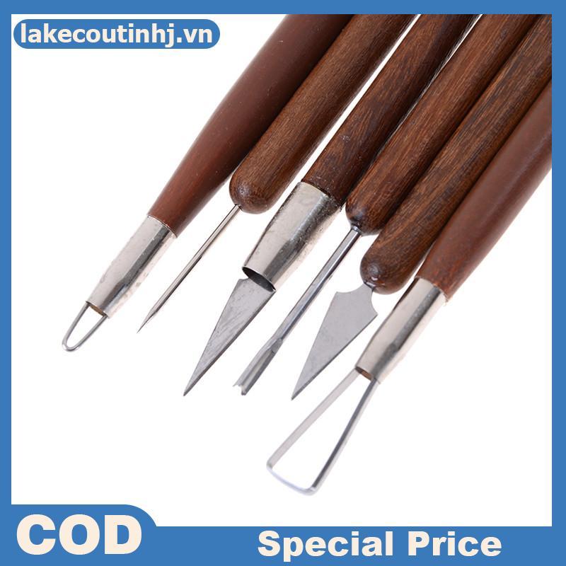 Lu 6 Chiếc Đất Sét Điêu Khắc Sáp Khắc Đồ Gốm DIY Dụng Cụ Shapers Polymer Mô Hình Quà Tặng tinhj