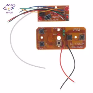 HFTOY 4CH RC Điều khiển từ xa Bộ thu phát PCB mạch 27 MHz Hệ thống vô tuyến cho xe RC ~